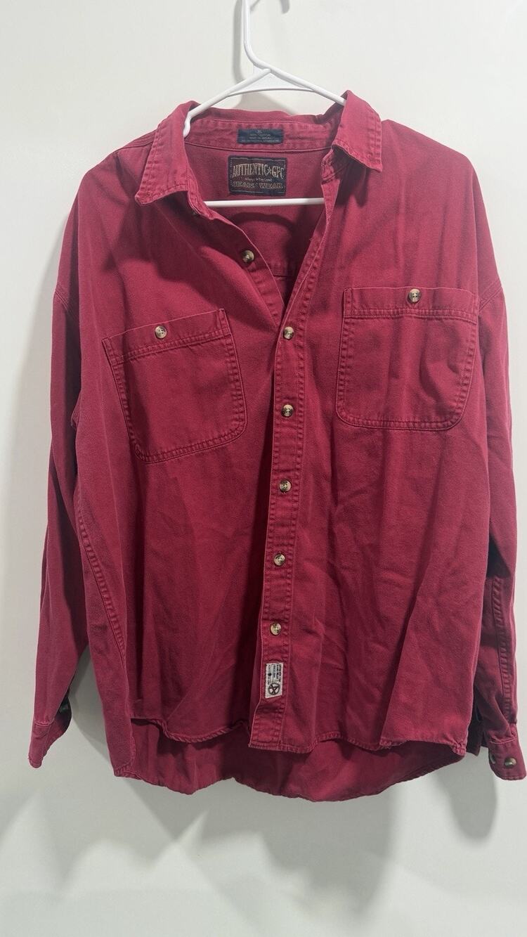 GFC Men Button Up Flannel Shirt 100% Cotton Thick Size XL Westernwear Workwear